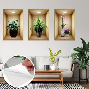 3D леплива декорација за ѕид (3 парчиња) | VASUART